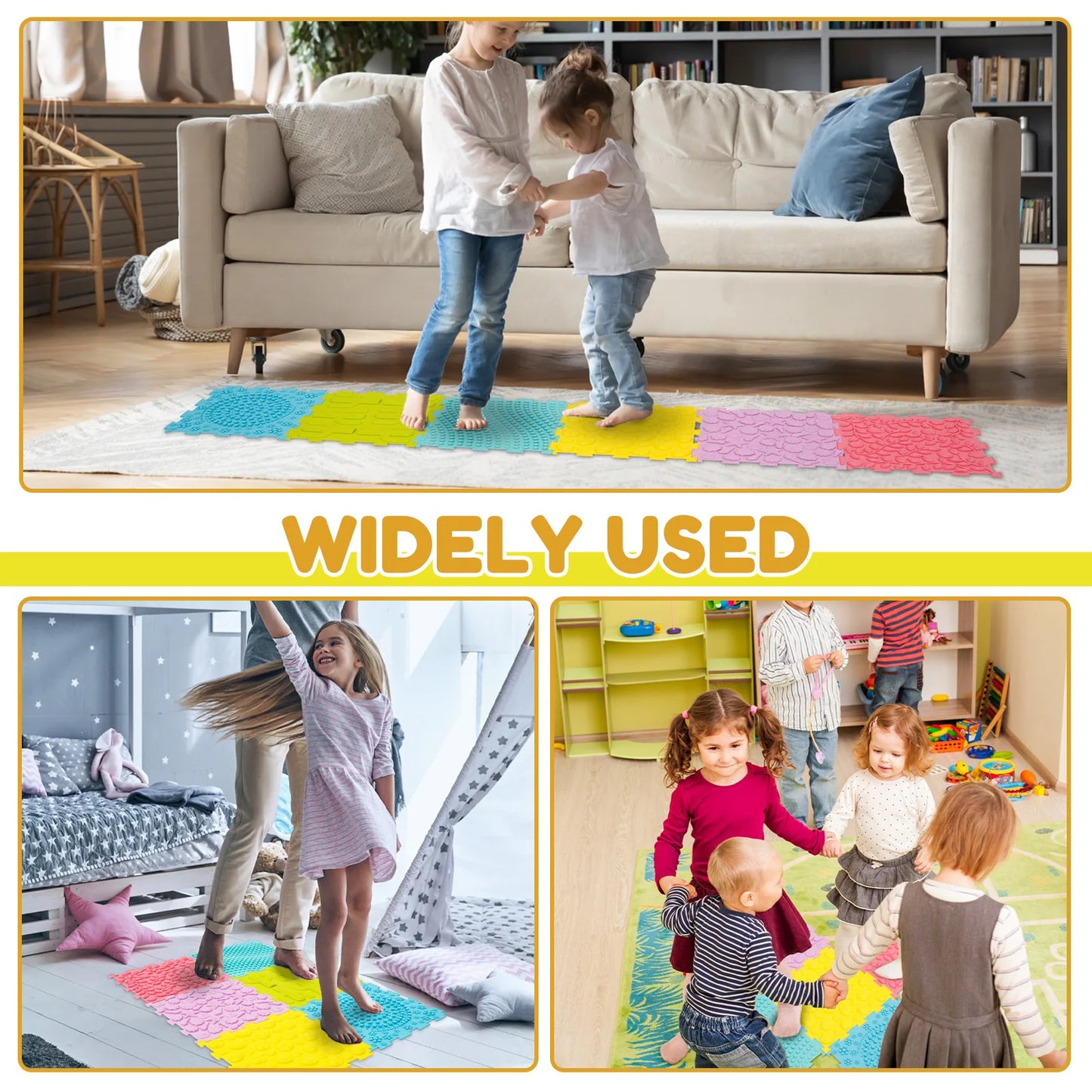 Healthybaby™ Interlocking Tactile Tiles for Kids' Sensory Exploration & Calming Focus