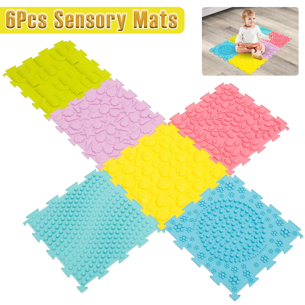 Healthybaby™ Interlocking Tactile Tiles for Kids' Sensory Exploration & Calming Focus