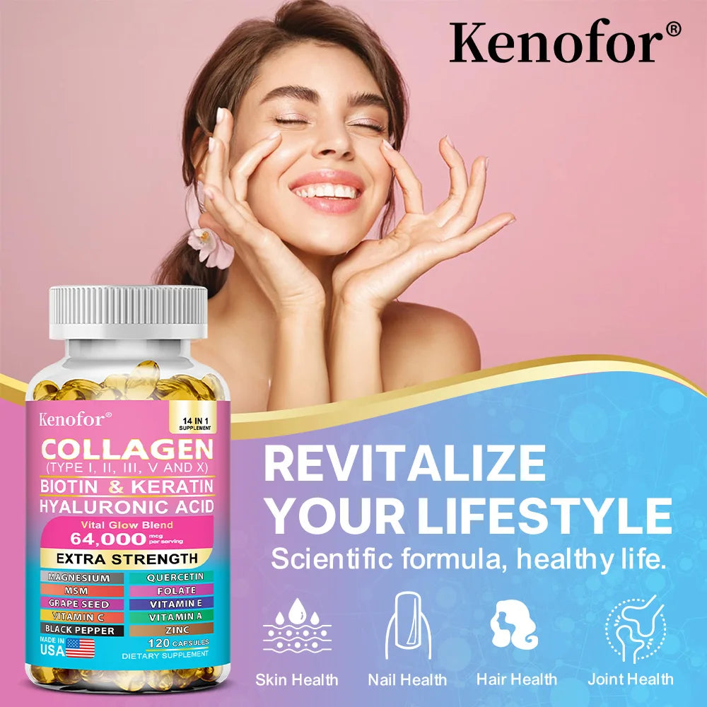 Kenofor™ Radiant Revival Complex | 5-in-1 Collagen Peptides