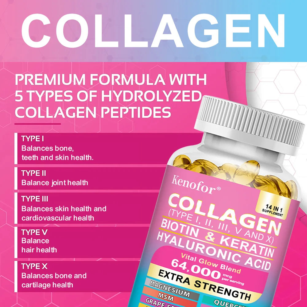 Kenofor™ Radiant Revival Complex | 5-in-1 Collagen Peptides