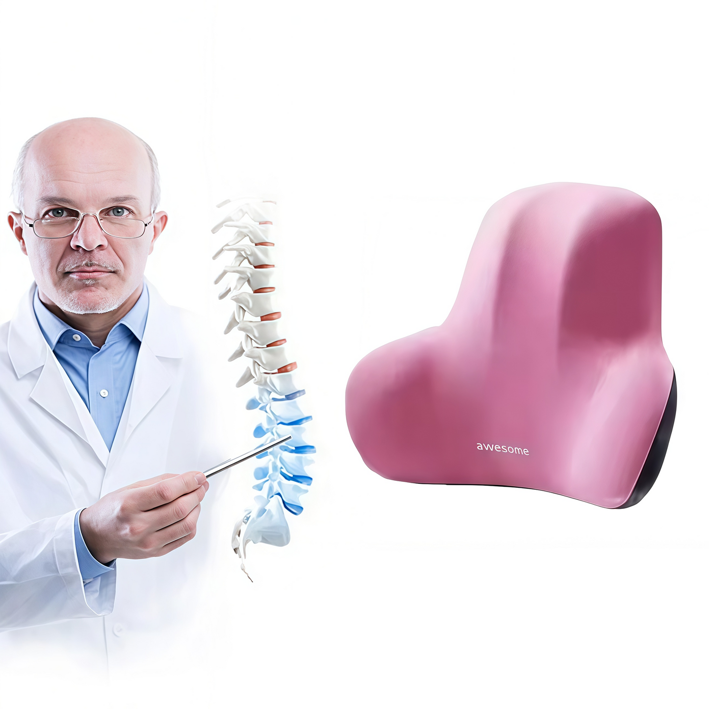 Spinelign Awesome™ Memory Foam Lumbar Cushion