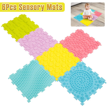 Healthybaby™ Interlocking Tactile Tiles for Kids' Sensory Exploration & Calming Focus