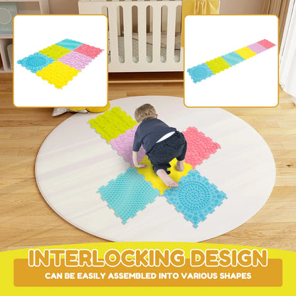 Healthybaby™ Interlocking Tactile Tiles for Kids' Sensory Exploration & Calming Focus